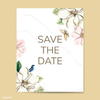 Save the date wedding invitation mockup vecto.. | Free stock vector - 518690