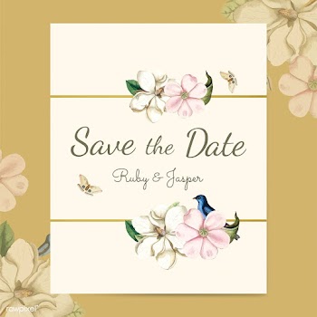 Save the date wedding invitation mockup vecto.. | Free stock vector - 518693
