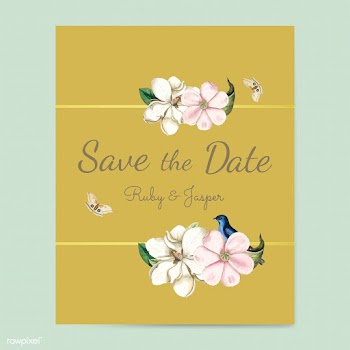 Save the date wedding invitation mockup vecto.. | Free stock vector - 518713