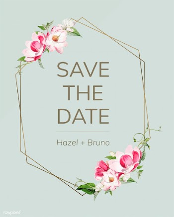 Save the date wedding invitation mockup vecto.. | Free stock vector - 518718