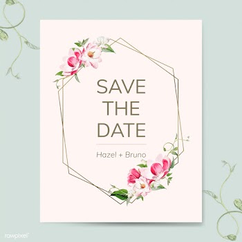 Save the date wedding invitation mockup vecto.. | Free stock vector - 518743