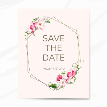 Save the date wedding invitation mockup vecto.. | Free stock vector - 518752