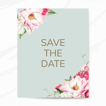 Save the date wedding invitation mockup vecto.. | Free stock vector - 518773