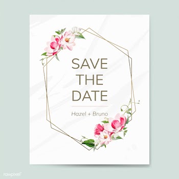 Save the date wedding invitation mockup vecto.. | Free stock vector - 518774