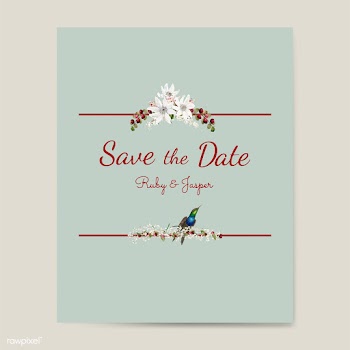 Save the date wedding invitation mockup vecto.. | Free stock vector - 519197