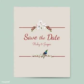 Save the date wedding invitation mockup vecto.. | Free stock vector - 519201