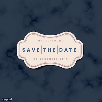Save the date wedding invitation sticker vect.. | Free stock vector - 542777