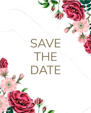 Save the date with floral design vector | Free stock vector - 520666