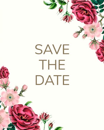 Save the date with floral design vector | Free stock vector - 520682