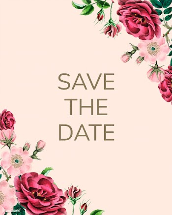 Save the date with floral design vector | Free stock vector - 520686
