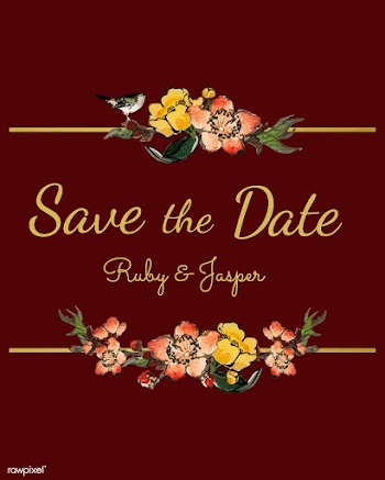 Save the date with floral design vector | Free stock vector - 523640