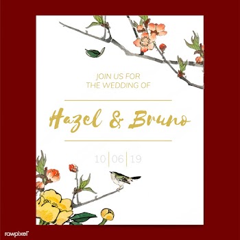 Save the date with floral design vector | Free stock vector - 523647