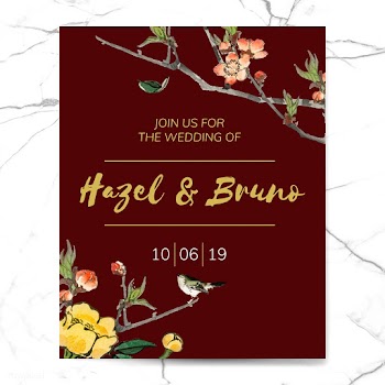 Save the date with floral design vector | Free stock vector - 523680
