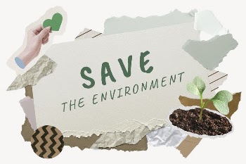 Save the environment word typography, | Free Photo - rawpixel