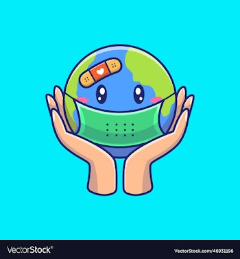 save world from virus cartoon