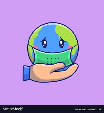 save world from virus cartoon