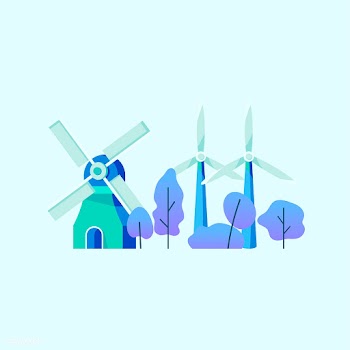 Saving energy with wind power | Free stock vector - 486884