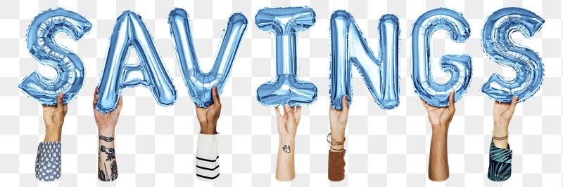 Savings png, letter foil balloon, | Free PNG - rawpixel