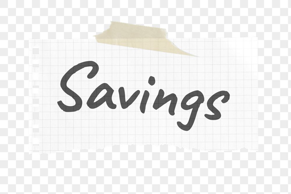 Savings png ripped paper sticker, | Free PNG - rawpixel