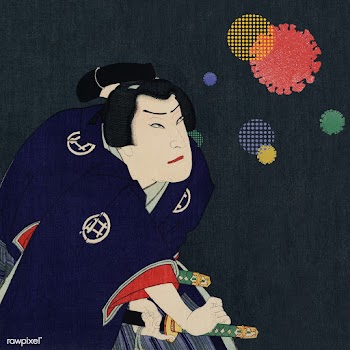 Sawamura Tossho samurai fighting the coronavirus pandemic public domai.. | Free  illustration - 2317676