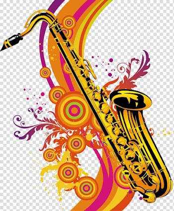 , Saxophone draw color pattern transparent background PNG clipart