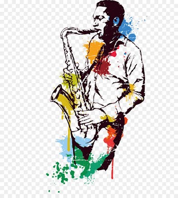 Saxophone Jazz - Stained water saxophonist 