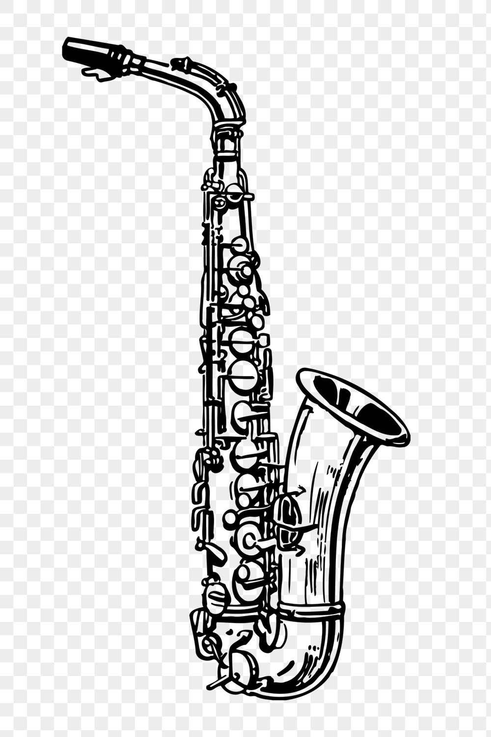Saxophone png sticker, musical instrument | Free PNG - rawpixel