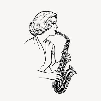 Saxophonist clipart, vintage musician illustration | Free Vector - rawpixel