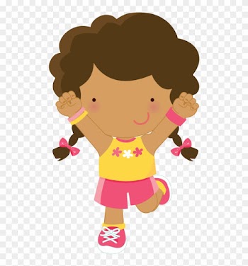 Say Hello Children Clipartgirl Clipartrunning - Minus Clipart Running Girl