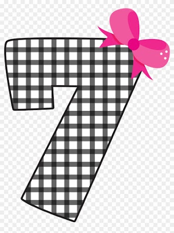 Say Hello - Cute Number 7 Clipart
