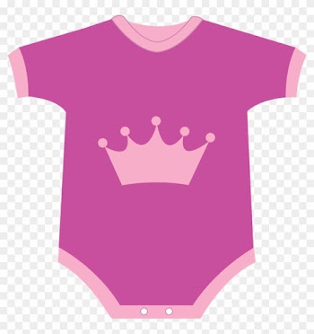 Say Hello - Pink Baby Onesie Clipart