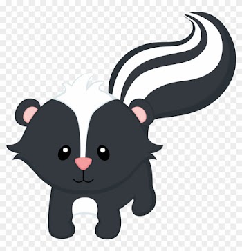 Say Hello - Woodland Skunk Baby Animals Clipart
