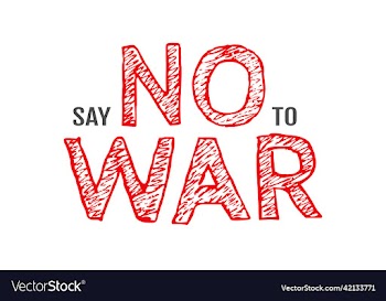 say no to war typography with text of say no to