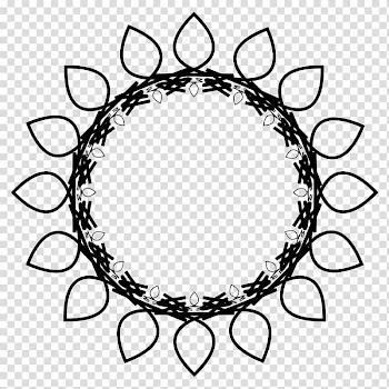 Scalable Graphics frame Drawing Leaf, Black Sunflower transparent background PNG clipart