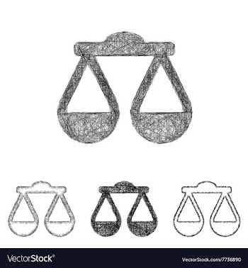 Scale icon set - sketch line art vector image