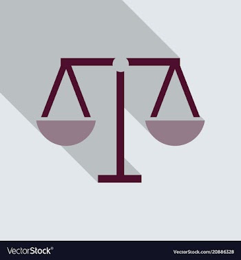 Scales icon in flat style with shadow vector image