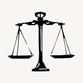 Scales of justice clipart, object | Free Vector - rawpixel