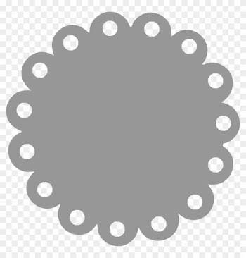 Scallop Frame Clip Art - Scalloped Circle