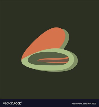 Scallop sea shell sketch style in sticker style vector image