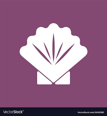 Scallop sea shell sketch style realistic vector image