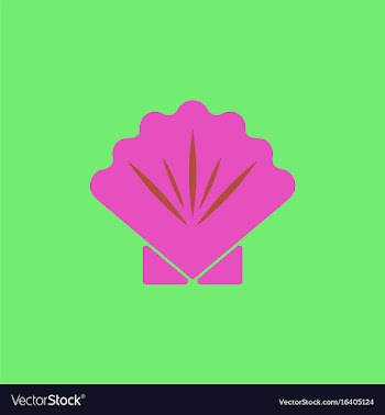 Scallop sea shell sketch style vector image
