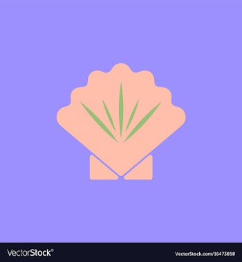 Scallop sea shell sketch style vector image
