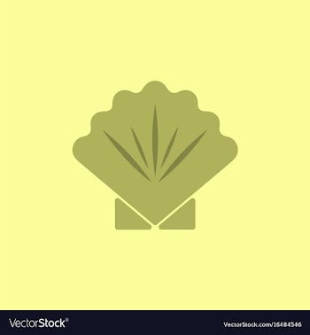 Scallop sea shell sketch style vector image