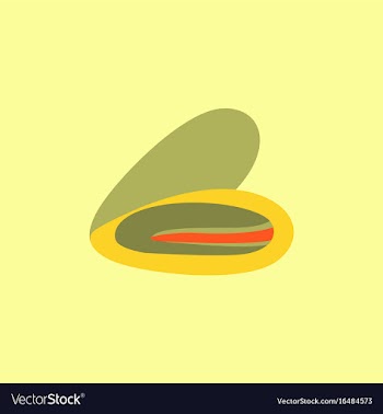 Scallop sea shell sketch style vector image
