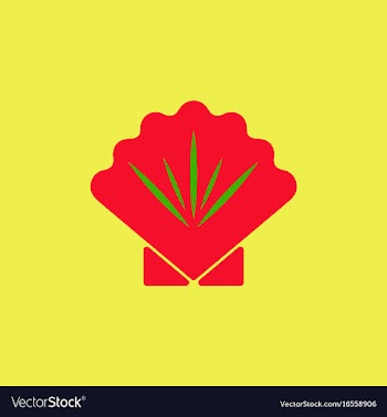 Scallop sea shell sketch style vector image