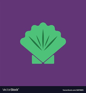Scallop sea shell sketch style vector image