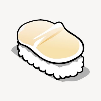 Scallop sushi clipart, Japanese food | Free PSD - rawpixel