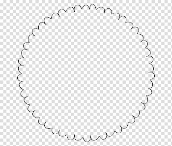 Scalloped-edge black frame illustration, Circle Mandala Mrs. D. Patel Pattern, circle frame transparent background PNG clipart