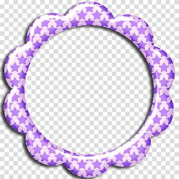 Scalloped-edge purple frame illustration transparent background PNG clipart