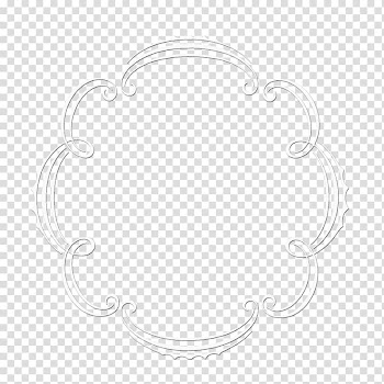 Scalloped edge white frame , White Circle Black Font, White bottom frame free of material transparent background PNG clipart